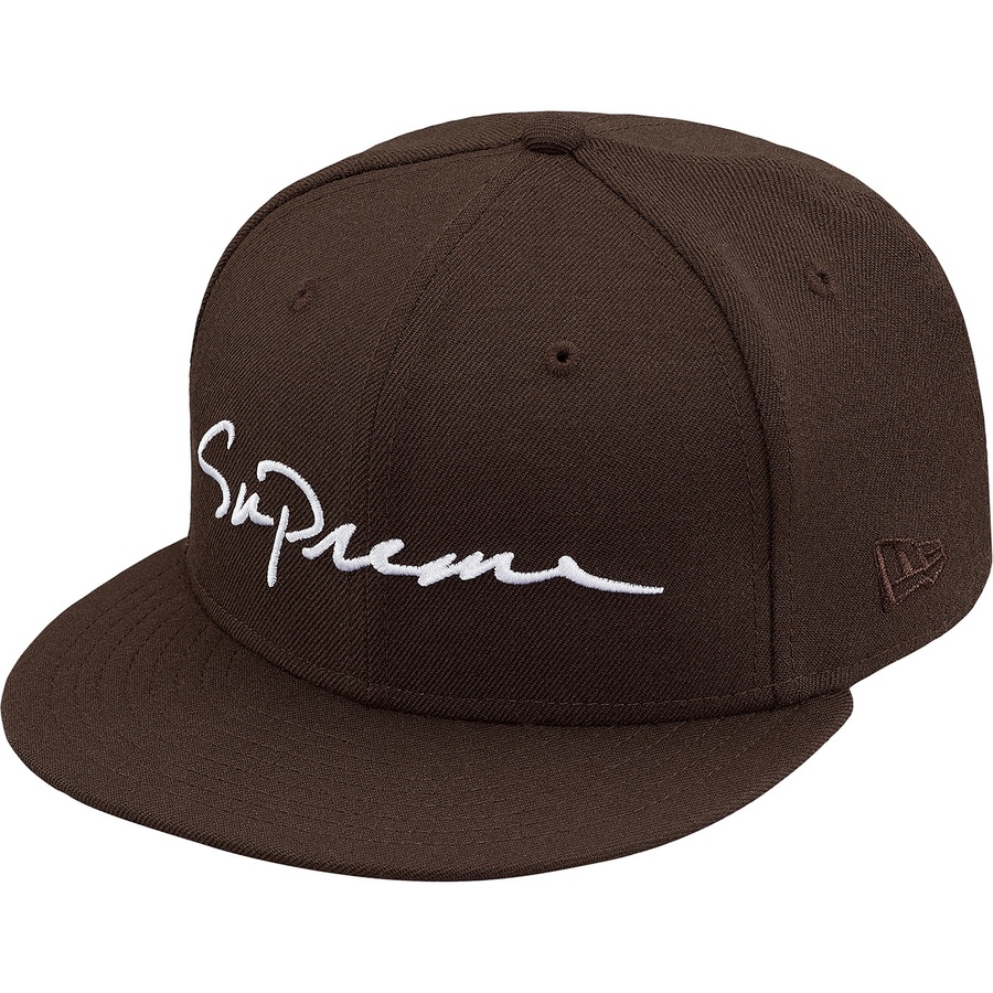 Supreme Classic Script New Era Cap Brown Novelship